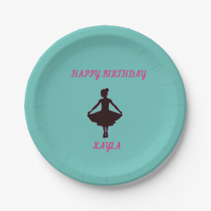 Ballerina Happy Birthday Party Paper Bord