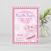 BALLERINA HIPPO Ballet Tutu Invitation fille (Debout devant)