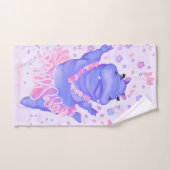 Ballerina Hippo Drôle serviettes de bain amusant D (Serviette à main)