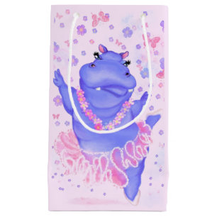 Ballerina Hippo Gift Bag Happy Ballet Dancer Klein Cadeauzakje