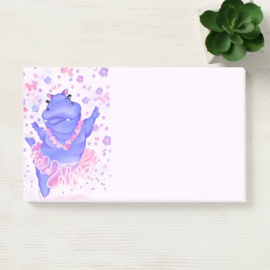 Ballerina Hippo Grappige Post Het Notities Ballet Post-it® Notes (Kantoor)