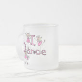 Ballerina I Dance T-shirts en cadeautjes Matglas Koffiemok (Voorkant links)