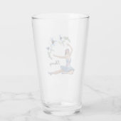 Ballerina in Blue Personal Name Glas (Achterkant)
