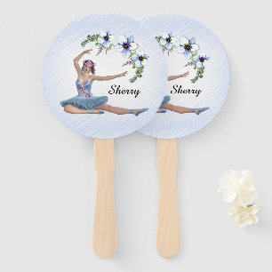 Ballerina in Blue Personal Name Handwaaier