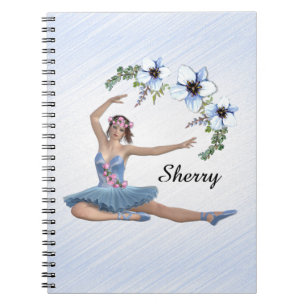 Ballerina in Blue Personal Name Notitieboek