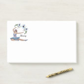 Ballerina in Blue Personal Name Post-it® Notes (Op bureau)