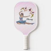 Ballerina in Blue Personal Pink Pickleball Paddle (Voorkant)