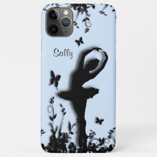 Ballerina in Garden Blue Personal iPhone 11 Pro Max Hoesje