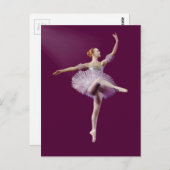 Ballerina in het Paars en wit  Briefkaart (Voorkant / Achterkant)