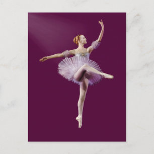 Ballerina in het Paars en wit  Briefkaart
