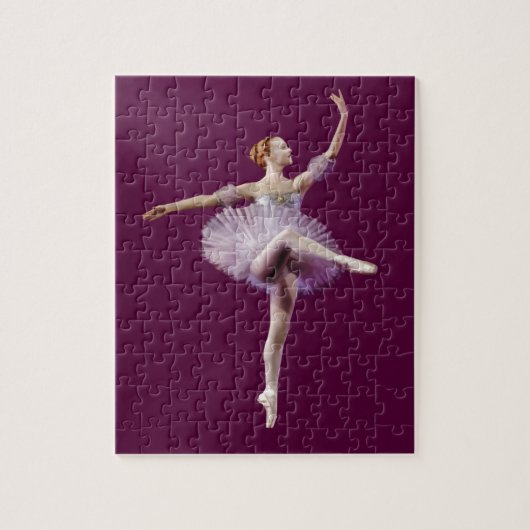 Ballerina in het Paars en wit Legpuzzel (Verticaal)