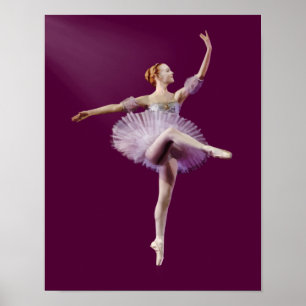 Ballerina in het Paars en wit Poster