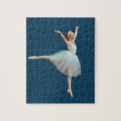 Ballerina in het wit op blauw legpuzzel (Verticaal)