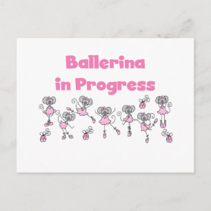 Ballerina in Progress T-shirts en cadeautjes Briefkaart