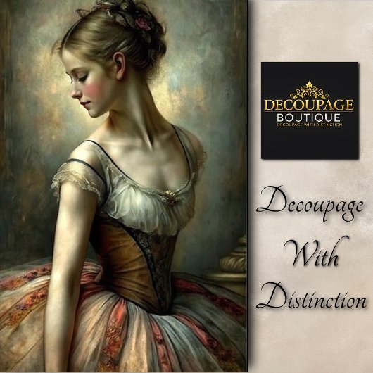 ballerina in romantische jurk Decoupage Tissuepapier