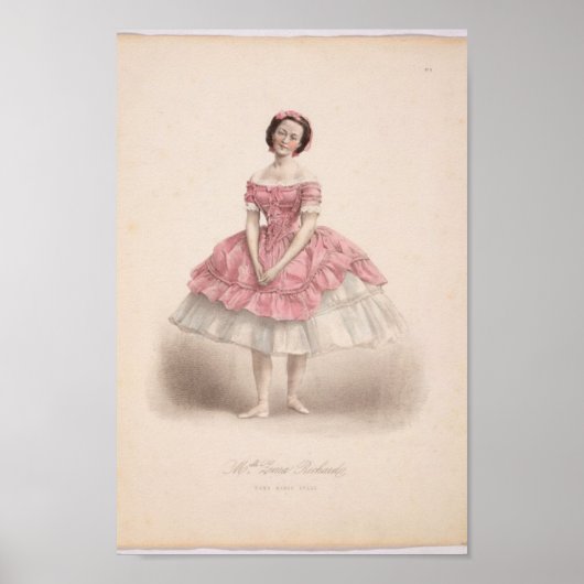  Ballerina in Roze, Poster (Voorkant)