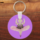 Ballerina in roze sleutelhanger (Voorkant)