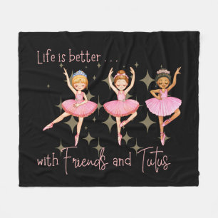 Ballerina inspirerend vriendschap bericht fleece deken