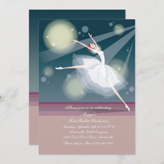 Ballerina Invitation (Devant / Derrière)