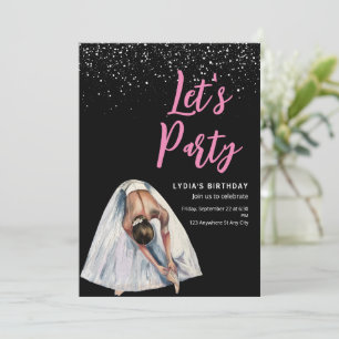 Ballerina Invitation Anniversaire Danseur de balle