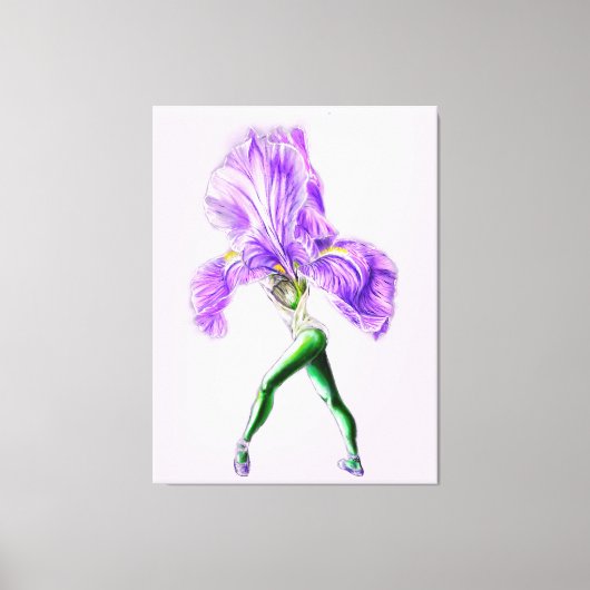 Ballerina Iris Bloem Ballet Danser Canvas Print (Voorkant)