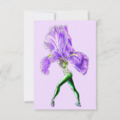 Ballerina Iris Flower Ballet Dancer Carte Annivers (Dos)