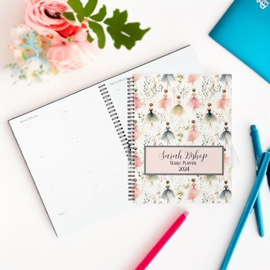 Ballerina Jaarlijkse Planner Custom Hardcover