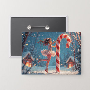 Ballerina Jong Meisje, Kerstmis Kerststok van de K Button