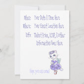 Ballerina Kat Uitnodiging (Achterkant)