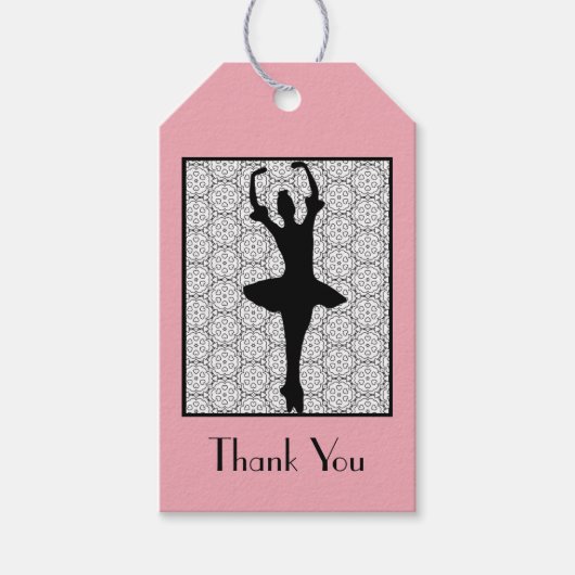 Ballerina - Leraar Waardering Dank U Cadeaulabel (Voorkant)