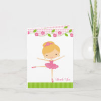 Ballerina Meisje Dank je kaart