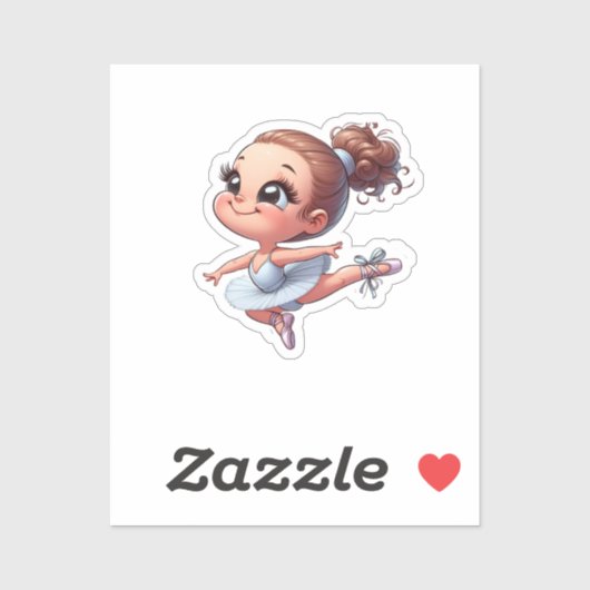 ballerina meisje sticker (Vel)