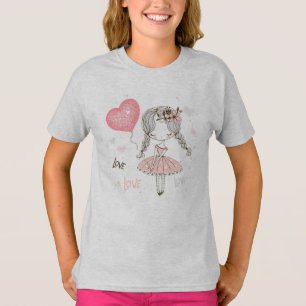 Ballerina met ballon t-shirt