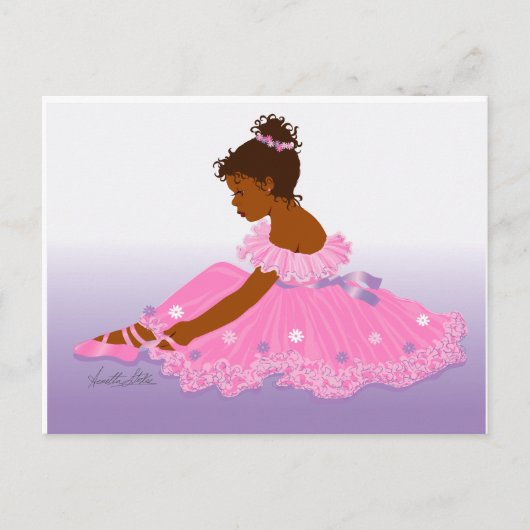 ballerina met handtekening briefkaart (Voorkant)