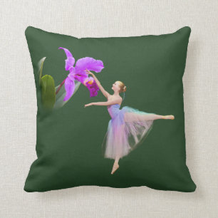 Ballerina met Orchid Kussen