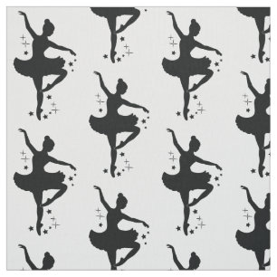 Ballerina met sterren in Silhouette Stof