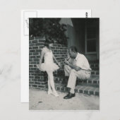 ballerina met vader briefkaart (Voorkant / Achterkant)