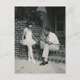 ballerina met vader briefkaart