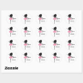 Ballerina mignonne Anniversaire Favoriser Stickers (Feuille)
