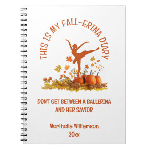 Ballerina Mijn HERFST-ERINA BALLET Thanksgiving Notitieboek