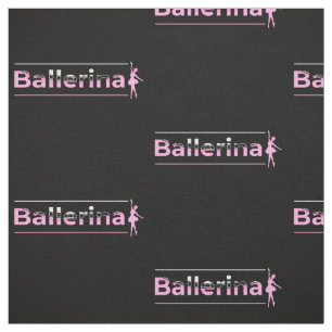 Ballerina - Minimale kunstkunst met ballet-dansere Stof
