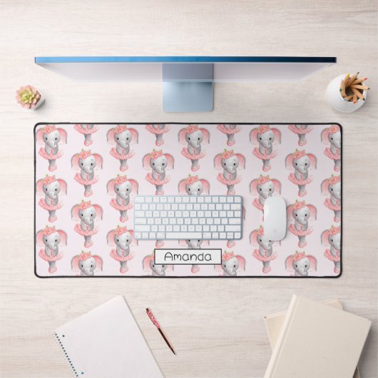 Ballerina Motif bleu rose et gris (Bureau 1)