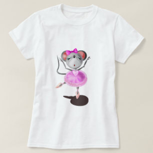 Ballerina Mouse T-Shirt Happy Ballet Dancer