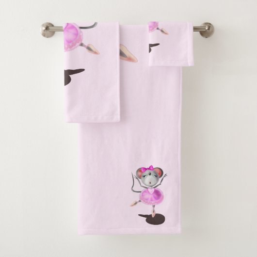 Ballerina Muis Badhanddoeken Bad Handdoek (Insitu)