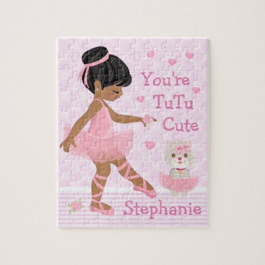 Ballerina Multiculturelle Tutu mignon Puzzle (Vertical)