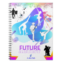 Ballerina Musician Martial Artist Spiral Notitiebo