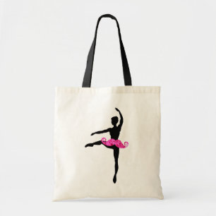 Ballerina Mustache Tote Bag