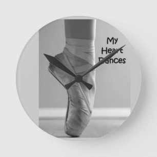 BALLERINA MY HEART DANCES WALL CLOCK RONDE KLOK