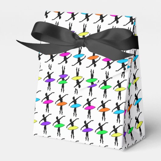 Ballerina Neon Ballet Dansers Dans Verjaardagsfees Bedankdoosjes (Voorkant Zijde)