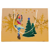 Ballerina New Year Custom Cadeau Sac - Grand, bril (Devant)